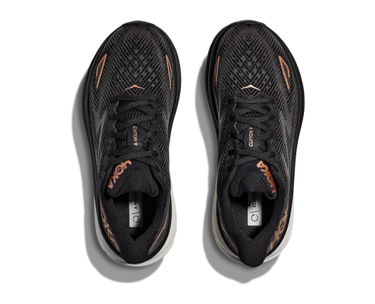 Hoka Womens Clifton 9- Black/Rose Gold (1127896-BRGL)