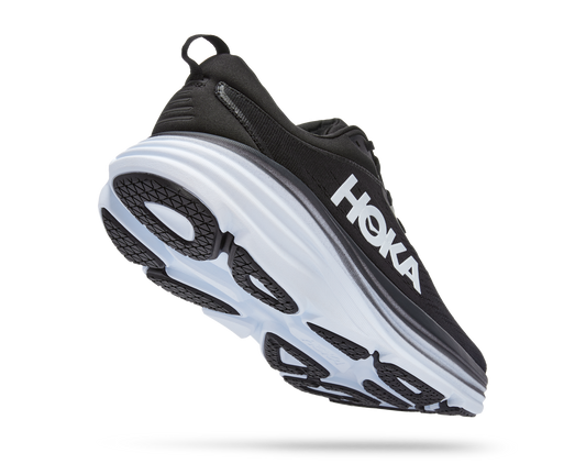 Hoka Mens Bondi 8 - Black/White (1123202-BWHT)