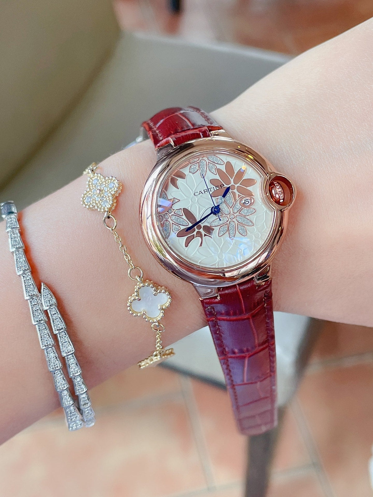 BALLON BLEU 33MM CUSTOM DIAL LEATHER STRAP