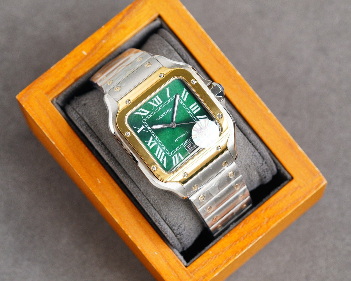 SANTOS 40MM TWO-TONE GREEN DIAL LIMITED EDITION