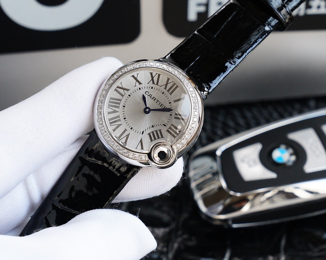BALLON BLANC 33MM AUTOMATIC STEEL CASE ARABIC NUMERALS