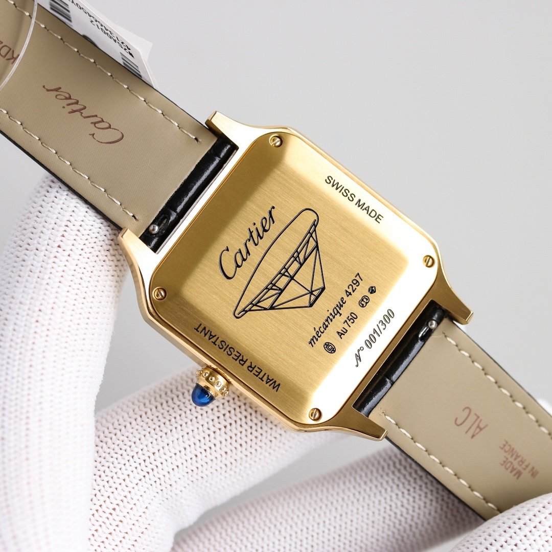 SANTOS DUMONT XL GOLD CASE LEATHER