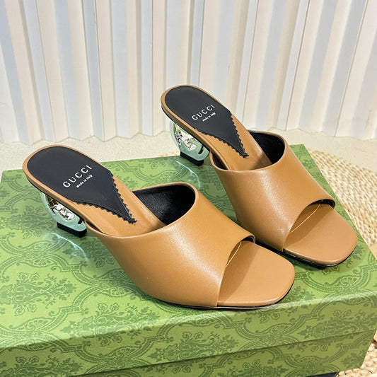 GG Women's Heeled Sandals Gingerbread Brown