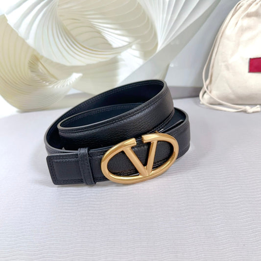 The Bold Edition Belt 34mm Black Calfskin Gold Buckle