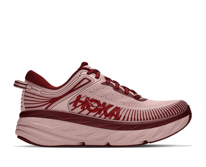 HOKA Women's Bondi 7 - PINK OPAL / VARSITY BURGUNDY