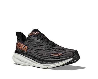 Hoka Womens Clifton 9- Black/Rose Gold (1127896-BRGL)