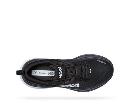 Hoka Mens Bondi 8 - Black/White (1123202-BWHT)