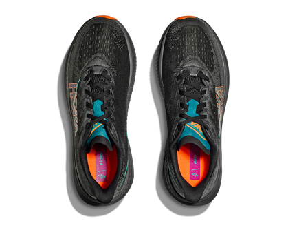 HOKA Men's Mach 6 - BLACK / ELECTRIC TANGERINE