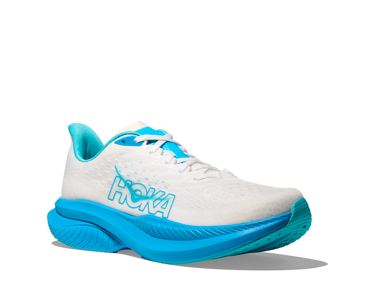 HOKA Men's Mach 6 - WHITE / SKYWARD BLUE