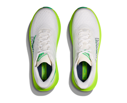 HOKA Men's Mach 6 - WHITE / NEON LIME