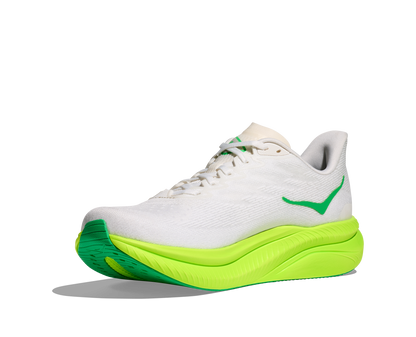 HOKA Men's Mach 6 - WHITE / NEON LIME
