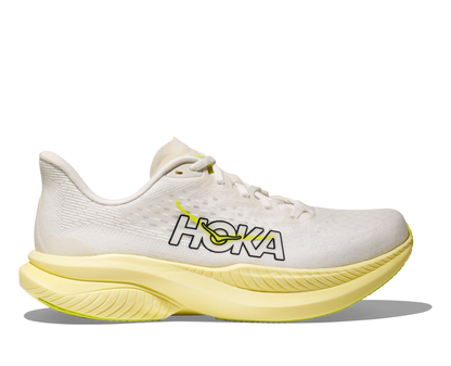 HOKA Women's Mach 6 - WHITE / NEON HOKA CITRUS