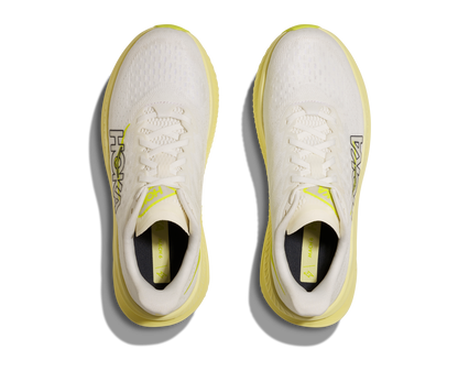 HOKA Women's Mach 6 - WHITE / NEON HOKA CITRUS