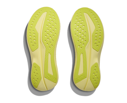 HOKA Women's Mach 6 - WHITE / NEON HOKA CITRUS