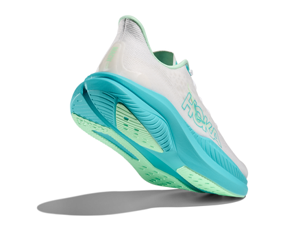 HOKA Women's Mach 6 - WHITE / CIELO BLUE