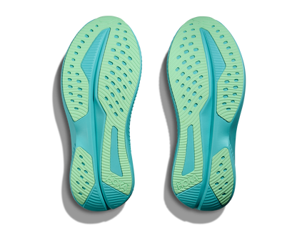 HOKA Women's Mach 6 - WHITE / CIELO BLUE