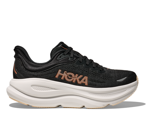 HOKA Women's Bondi 9 - BLACK / ROSE GOLD