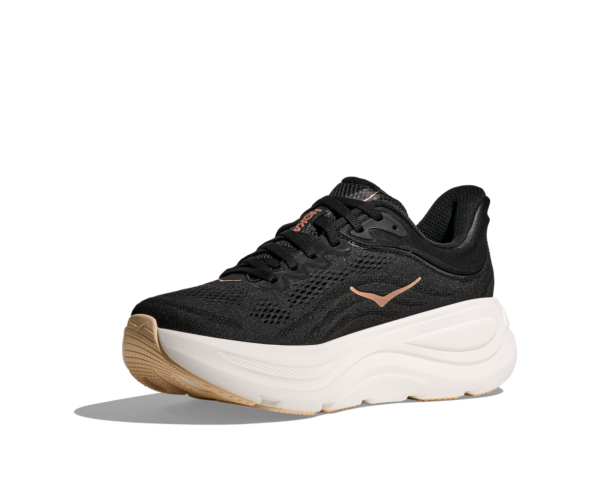 HOKA Women's Bondi 9 - BLACK / ROSE GOLD