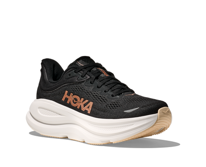 HOKA Women's Bondi 9 - BLACK / ROSE GOLD