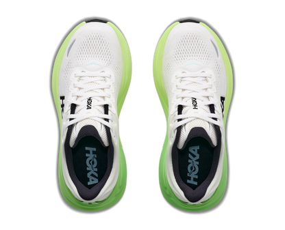 HOKA Women's Bondi 9 - WHITE / TART APPLE