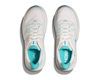 HOKA Men's Clifton 10 - WHITE / SKYWARD BLUE (Wide)
