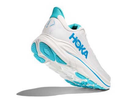 HOKA Men's Clifton 10 - WHITE / SKYWARD BLUE (Wide)