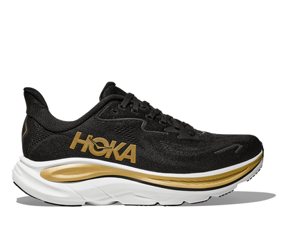 HOKA Women's Clifton 10 - BLACK / GOLD