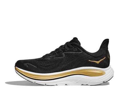 HOKA Women's Clifton 10 - BLACK / GOLD