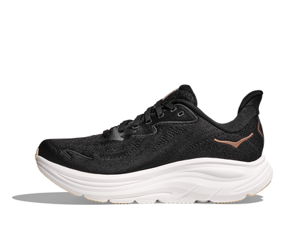 HOKA Women's Clifton 10 - BLACK / ROSE GOLD