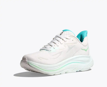 HOKA Women's Clifton 10 - WHITE / CIELO BLUE (Wide)