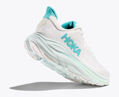 HOKA Women's Clifton 10 - WHITE / CIELO BLUE (Wide)