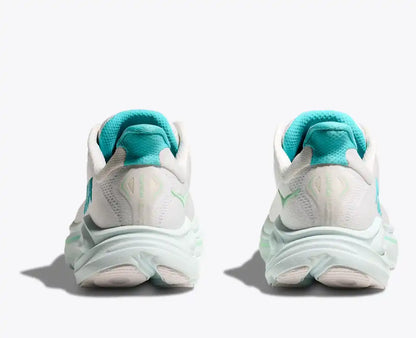HOKA Women's Clifton 10 - WHITE / CIELO BLUE (Wide)