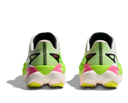 HOKA Women's Mach X 3 - WHITE / NEON LIME