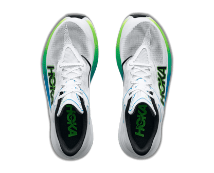 HOKA Unisex Rocket X 3 - FROST / ELECTRIC LIME