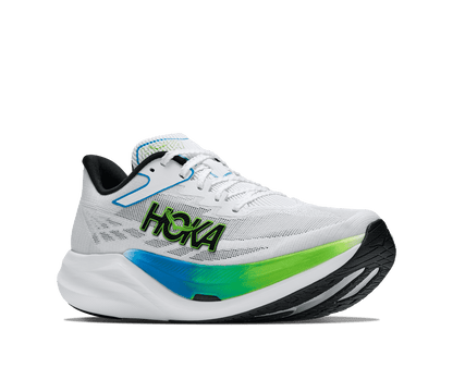 HOKA Unisex Rocket X 3 - FROST / ELECTRIC LIME