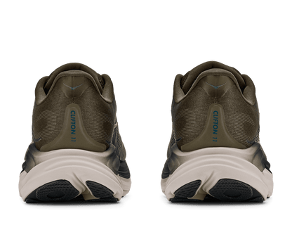 HOKA Men's Clifton 11 - ANTIQUE OLIVE / RIVER ROCK GREY