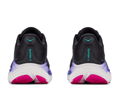 HOKA Women's Clifton 11 - BLACK / NEON NEBULA
