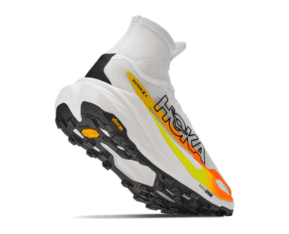 HOKA Women's Tecton X 4 - FROST / NEON TANGERINE