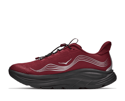 HOKA Men's Clifton 11 GTX - VARSITY BURGUNDY / CARBON BLACK (Wide)