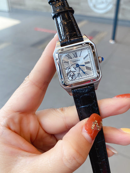 SANTOS DE CARTIE QUARTZ 28MM STEEL CASE