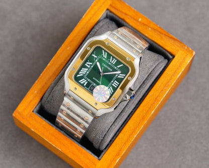 SANTOS 40MM TWO-TONE GREEN DIAL LIMITED EDITION