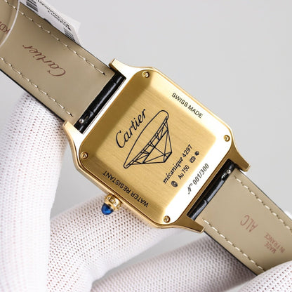 SANTOS DUMONT XL GOLD CASE LEATHER