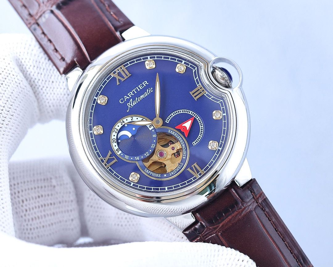 BALLON BLEU 36MM OPEN HEART DIAMOND NUMERALS