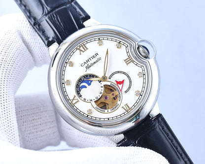 BALLON BLEU 36MM OPEN HEART PINK DIAMOND NUMERALS