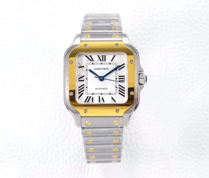 SANTOS LADY 35.1MM AUTOMATIC GOLD STEEL