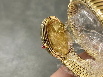 SERPENTI SPIGA GOLD DIAMOND BEZEL WHITE DIAL