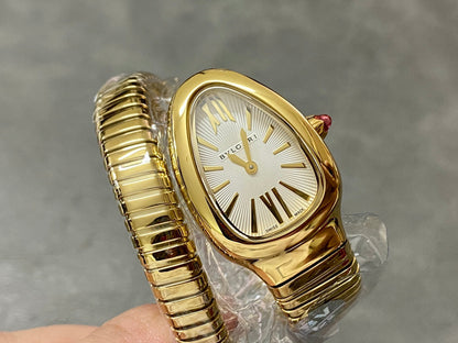 SERPENTI SPIGA GOLD WHITE DIAL
