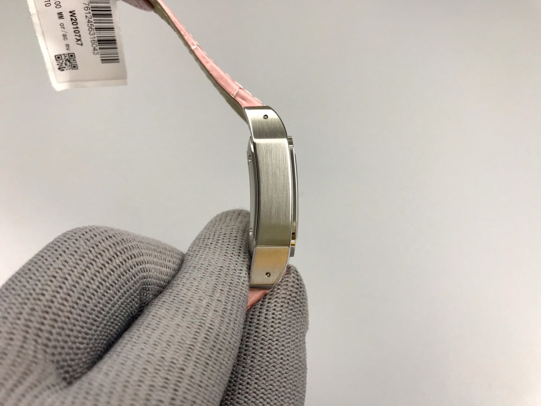 Cartier Santos 100 36mm Silver Pink Leather