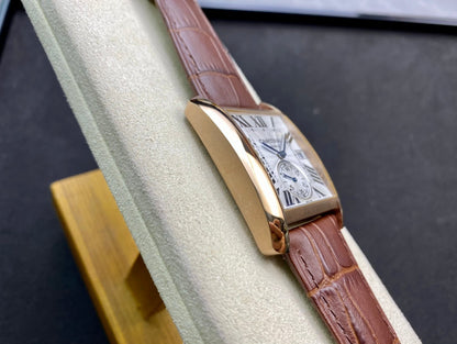 Cartier Tank 34mm Brown Gold White Dial