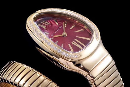 serpenti tubogas 35mm gold diamond bezel